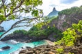 Fernando de Noronha, Brazil. View of Morro dos Dois Irmaos with