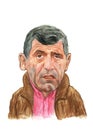 Fernando Santos watercolour portrait