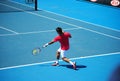 Fernando Verdasco powerful forehand Royalty Free Stock Photo