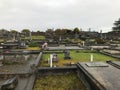 Ferndale California old historic cemetery with ancient graves.