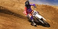 Fernley SandBox Dirt Bike Racer #155 Turn Royalty Free Stock Photo