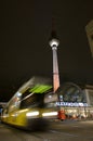 Fernsehturm and tram at alexanderplatz