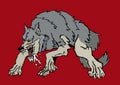 Ferocious big wolf