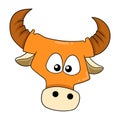 Ferocious bull head, doodle icon drawing Royalty Free Stock Photo