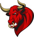 Ferocious bull head Royalty Free Stock Photo