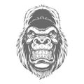 Ferocious Gorilla Vector New Version Grey