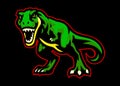 Ferocious T-rex Mascot Vector Illustration Royalty Free Stock Photo