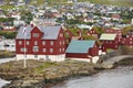 Feroe islands capital, Torshavn. Harbor and antique houses. Streymoy island