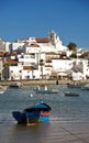 Ferragudo with fishing boat Royalty Free Stock Photo