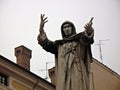 The statue of Girolamo Savonarola, Ferrara, Italy