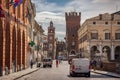 Evocative view of the avenue that leads to the historic center of Ferrara 2