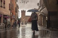 Evocative view of the street that leads to Piazza Trento Trieste in Ferrara 12