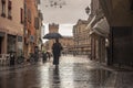 Evocative view of the street that leads to Piazza Trento Trieste in Ferrara 5