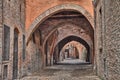 Ferrara, Italy: the medieval alley Via delle Volte