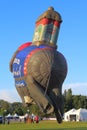 Ferrara, Italy - September 07 2019: The photo was made at the Ballons Festival at Ferrara. Preparation of Benjamin, the largest