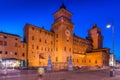 Ferrara, Italy: View of Estense Castle at the evening time Castello Estense or Castello di San Michele Royalty Free Stock Photo