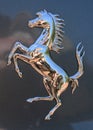 Ferrari- Chrome `Cavalino Prancing Horse`Badge
