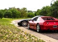 Two Ferrari from different eras.