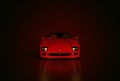 Ferrari F40 front end on a dark background and reflective surface Royalty Free Stock Photo