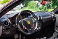 Ferrari F430 - Spider, Italian sports car interior designed by Pininfarina, photographed by GellÃÂ©rt Hill lookout point, with the Royalty Free Stock Photo