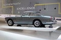 1960 Ferrari 250GT 2+2 silver vehicle at Enzo Ferrari Museum in Modena, Italy