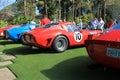 Ferrari gto racingcars lined up and people Royalty Free Stock Photo