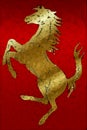 Ferrari horse symbol, polygonal graphic elaboration Royalty Free Stock Photo