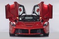 Ferrari LaFerrari with doors fully open Royalty Free Stock Photo