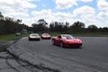 Ferrari, Lamborghini and McClaren at a track in Florida Royalty Free Stock Photo