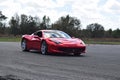 Ferrari at a track in Florida Royalty Free Stock Photo