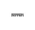 Ferrari logo editorial illustrative on white background