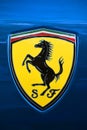 Ferrari logo is an Italian luxury sports car manufacturer Royalty Free Stock Photo