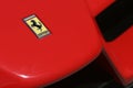 Ferrari logo on red sport car Royalty Free Stock Photo