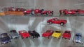 Ferrari model cars on display - race and road cars of the italian car producer history