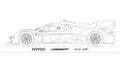 Ferrari 499P silhouette design, endurance world championship 2022