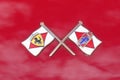 Ferrari- and Pininfarina Flags Crossed Badge