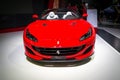 Ferrari Portofino 2020 in a beautiful red color - convertible luxurious sport car