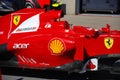 Ferrari Racing Car in 2012 F1 Canadian Grand Prix Royalty Free Stock Photo