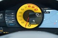 Ferrari Roma digital rev counter dial in yellow