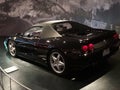 Ferrari, spider, black color, rear view of the car