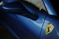 Ferrari 488 spider blue close up Royalty Free Stock Photo