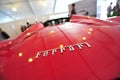 Ferrari 458 Spider convertible sport car on display during Singapore Yacht Show at One Degree 15 Marina Club Sentosa Cove