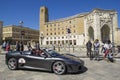 Ferrari spider 430 silver on the road