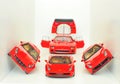 Ferrari sport cars: F40, FF, F12 Berlinetta and 458 Italia Royalty Free Stock Photo