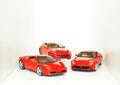 Ferrari sport cars: FF, F12 Berlinetta and 458 Italia Royalty Free Stock Photo