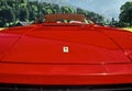 Ferrari sports car hood of the red exclusive luxury sports car from Italy in classic red Royalty Free Stock Photo