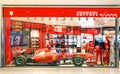 Ferrari Store with F1 car at Guglielmo Marconi airport