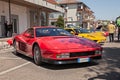 Ferrari Testarossa (1985), vintage Italian sports car, in motor festival of San Carlo, Cesena, Italy,