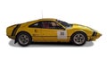 Ferrari 308 rally car on white background Royalty Free Stock Photo