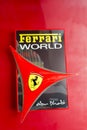 Ferrari World logo at Yas Island in Abu Dubai Royalty Free Stock Photo